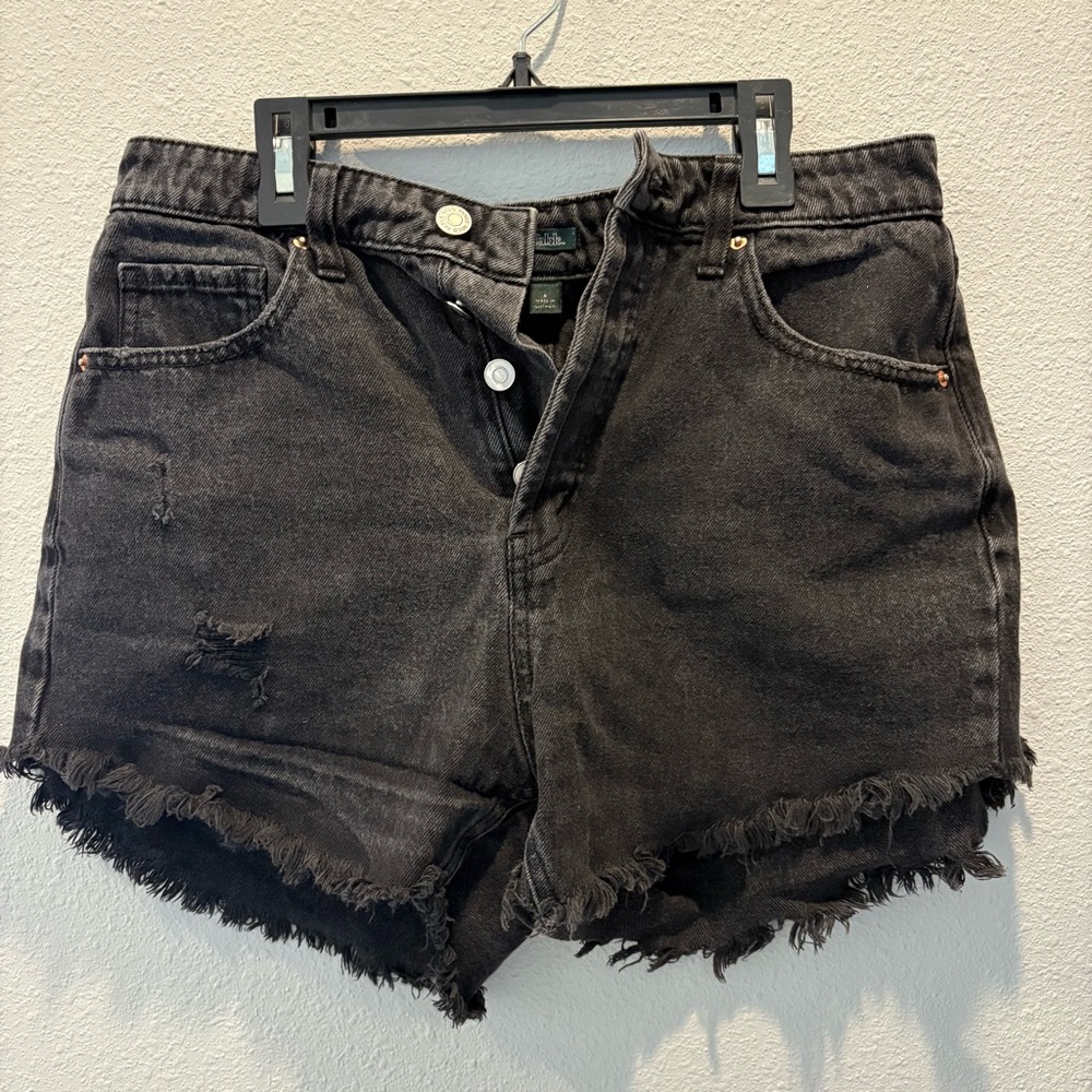 Black denim high rise shorts | wild fable | size 8